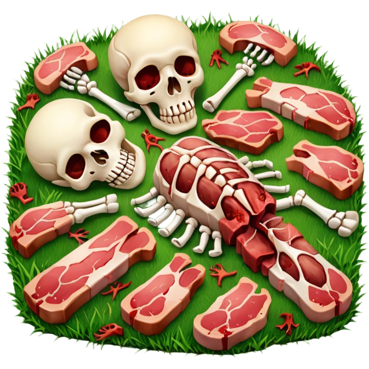 Мясные каркасы на трава emoji