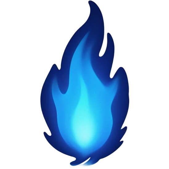 Blue fire like gas emoji