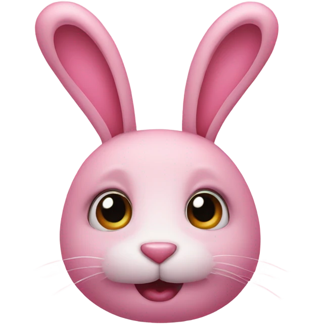 Pink bunny with heart eyes emoji