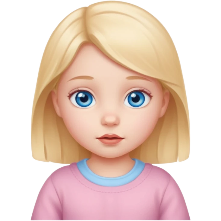 baby girl with blue eyes emoji