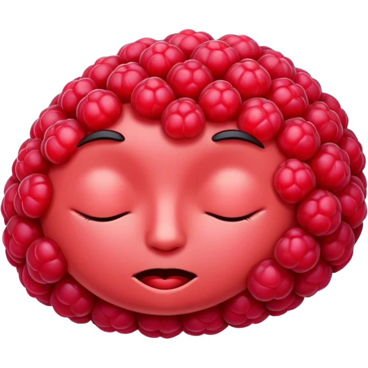 Raspberry emoji with zzz emoji