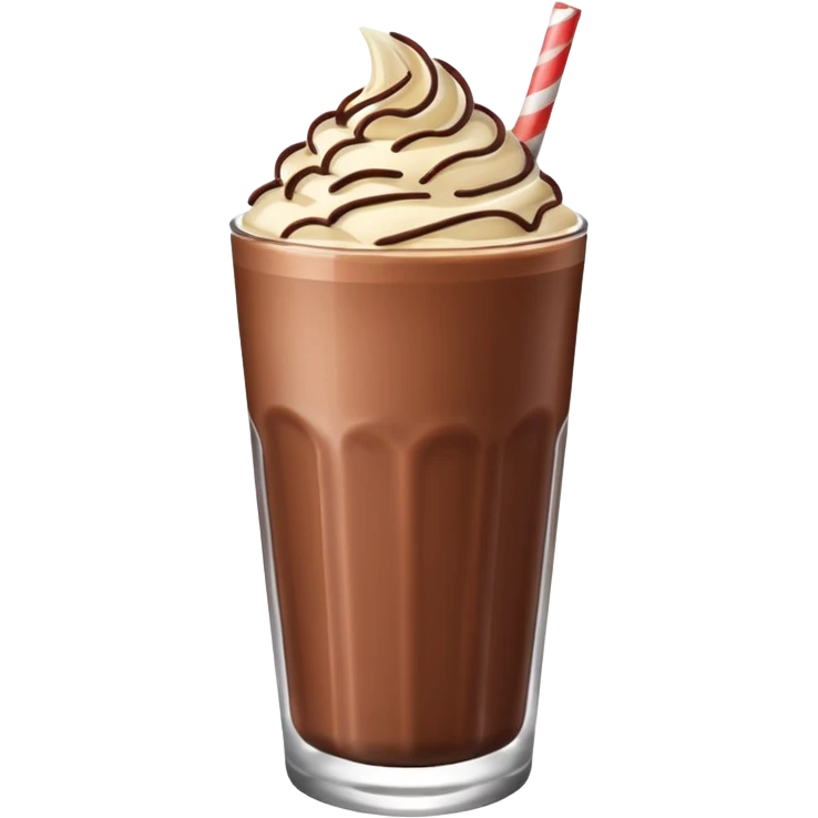 Chocolate milkshake emoji