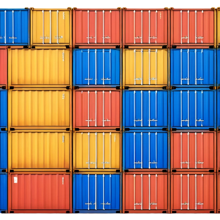 colorful shipping containers stacked emoji