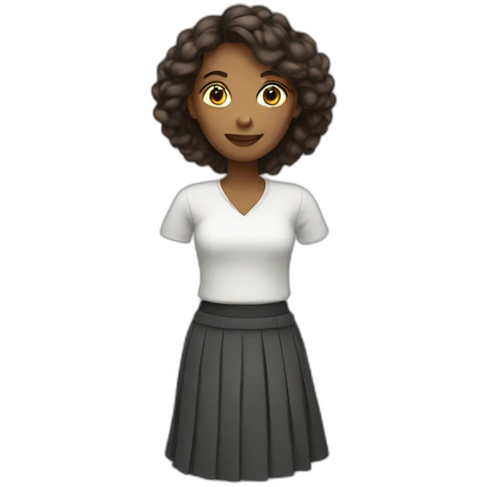 women wit skirt emoji