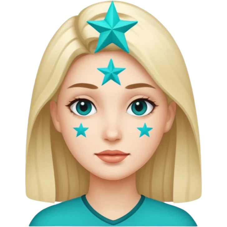 Teal star with alana emoji