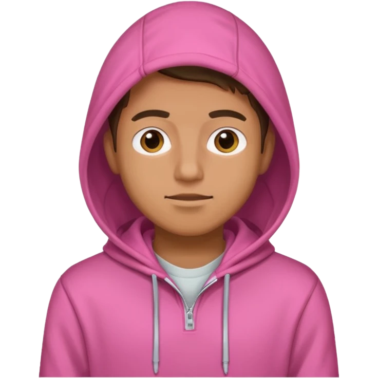 guy in pink hoodie emoji