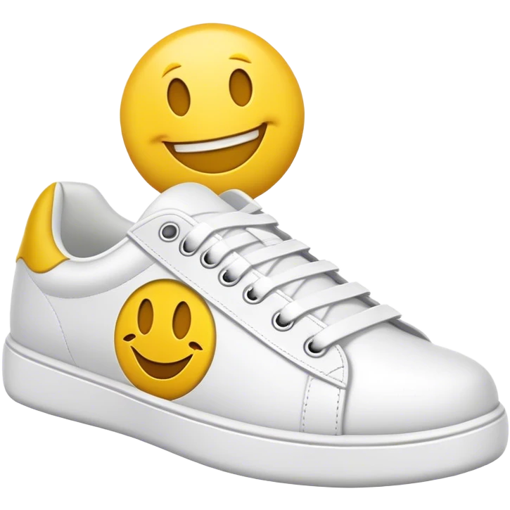 Sneaker with happyface emoji
