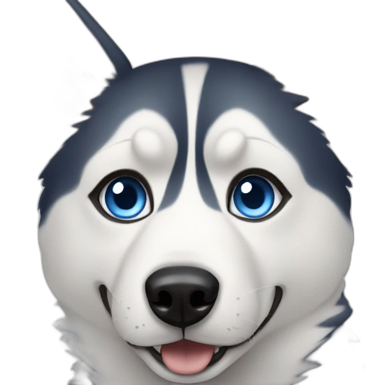 Husky with blue eyes  emoji