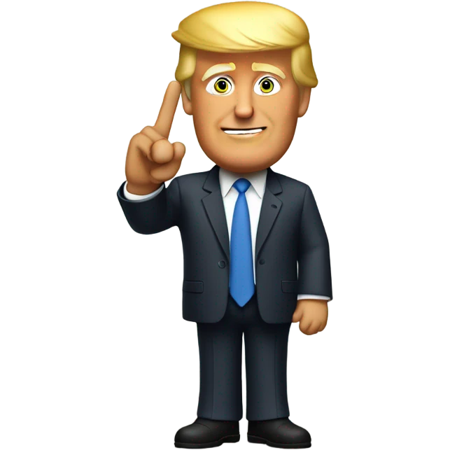 Donald trump throwing up a peace sign emoji