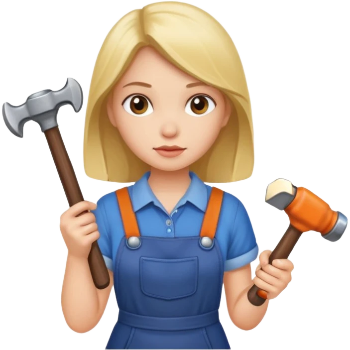 Girl with a hammer emoji
