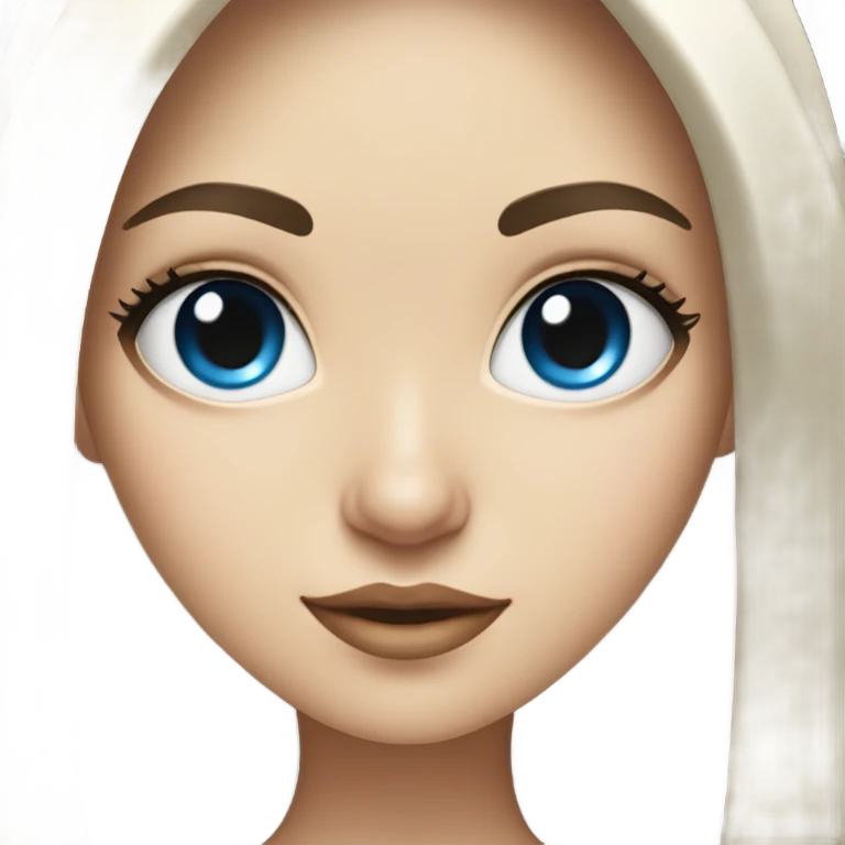 White girl & Black hair, blue eyes with sombrero  emoji