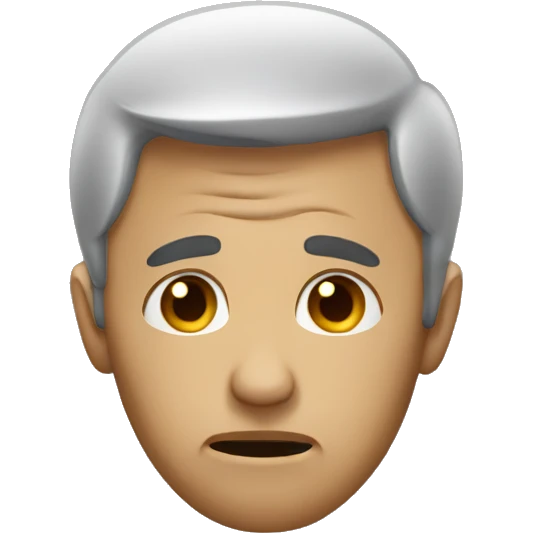 A sad man who is in desperate need of love. emoji