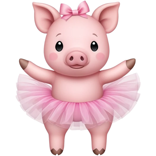 pig stuffed animal wearing a tutu emoji