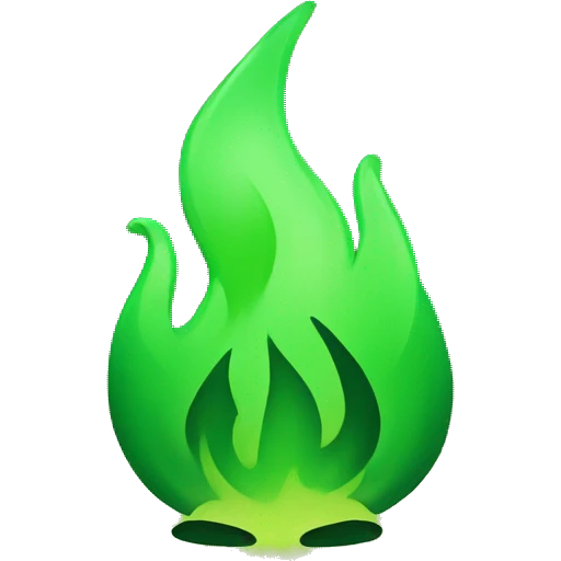 Green fire emoji