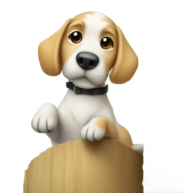 Dog on top of palm tree emoji