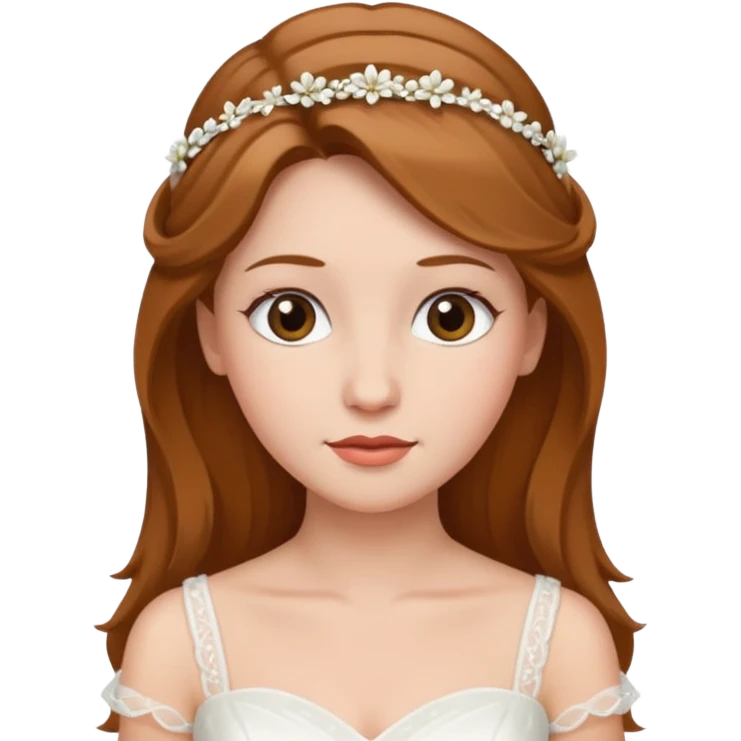 White tanned skin bride with hazel hair with a chin on her face emoji
