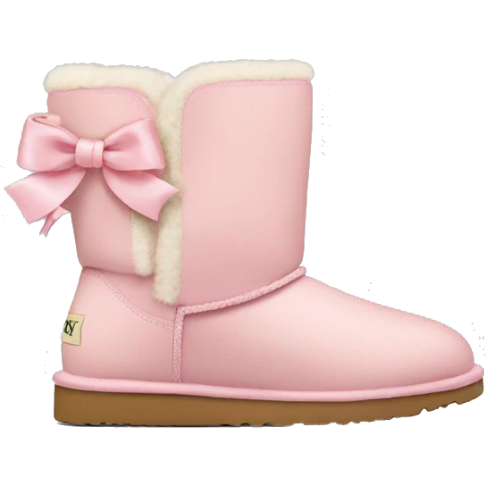 Light Pink Ugg Boots with Bows emoji
