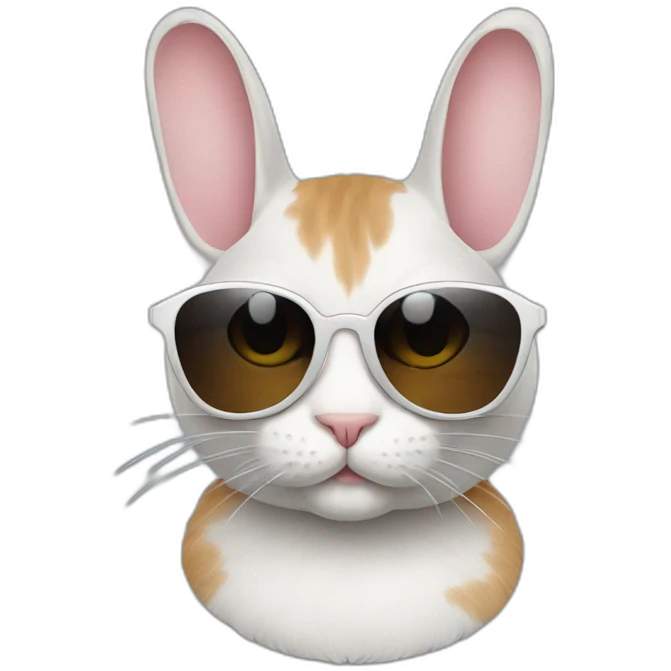 rabbit cat wearing sunglasses emoji