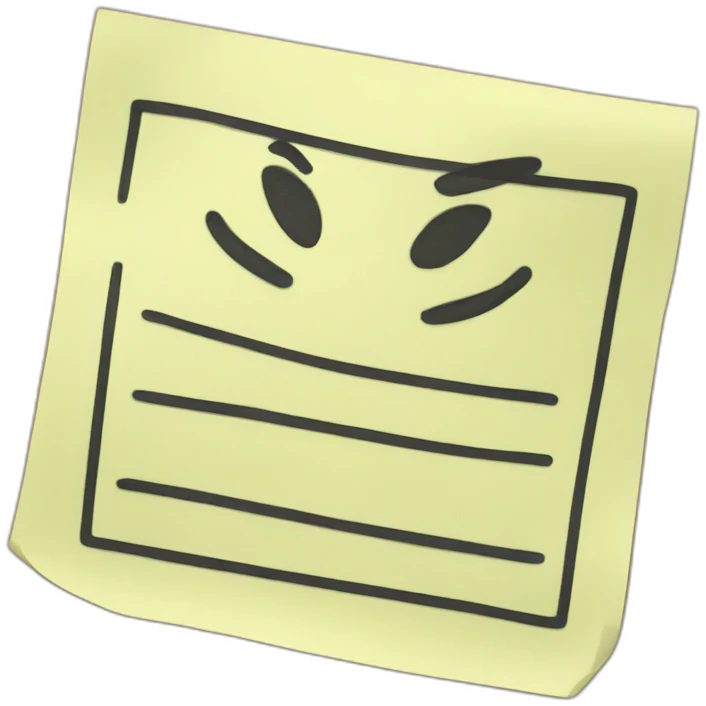 post it note with writing on it emoji