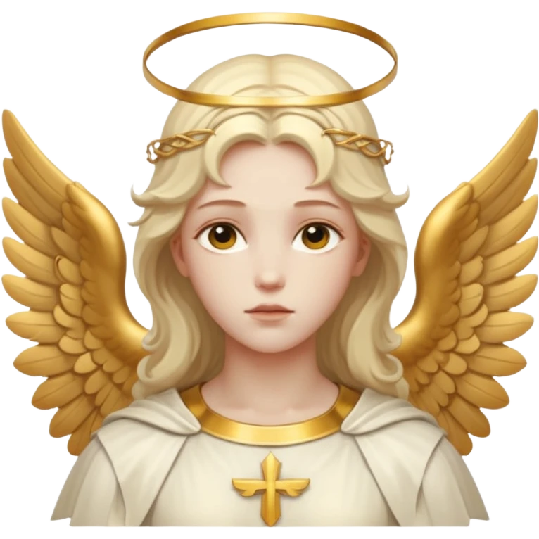 Aesthetic biblical face covered archangel emoji