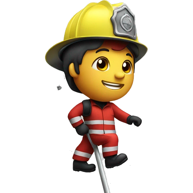 firefighter on pole emoji