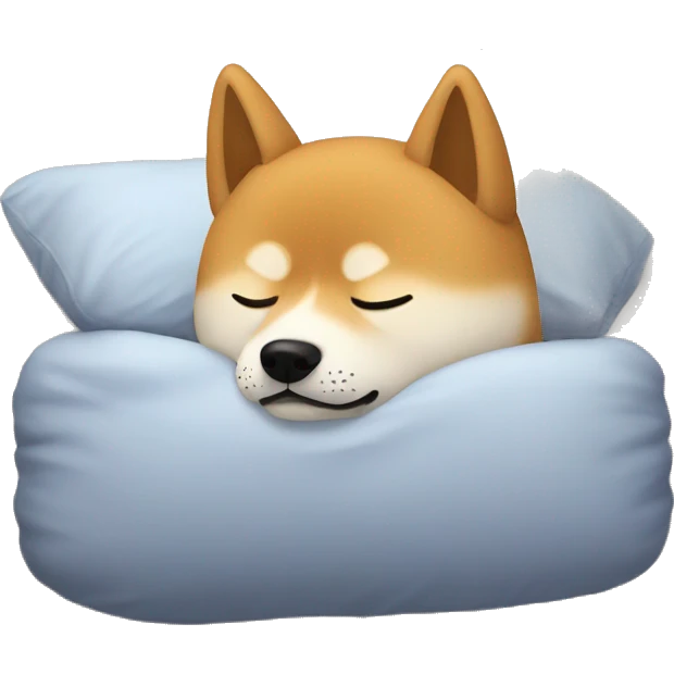 emote d'un shiba entrain de dormir emoji