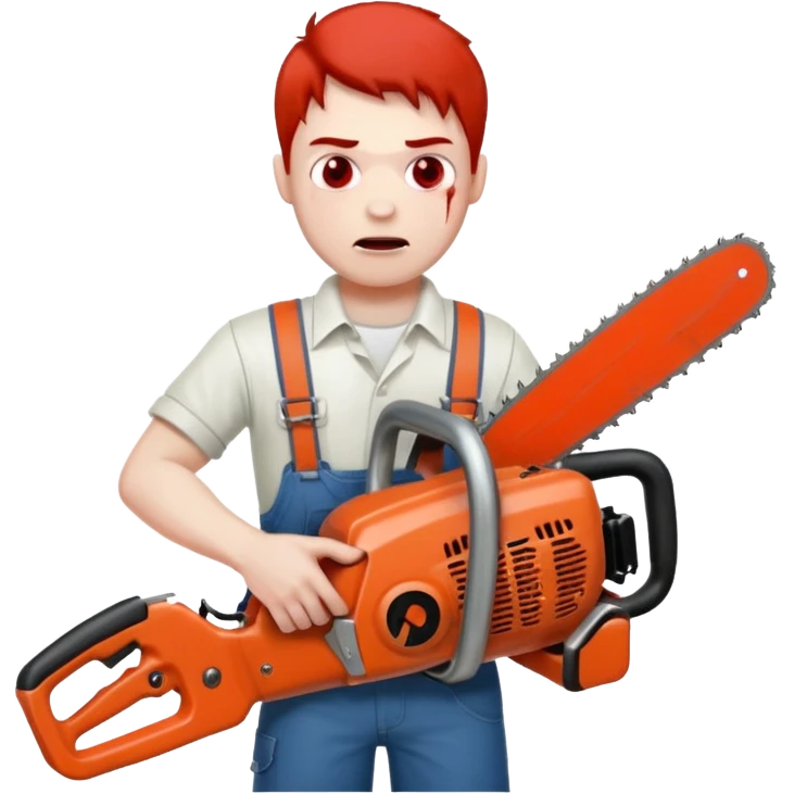 A bloody guy with a chainsaw emoji