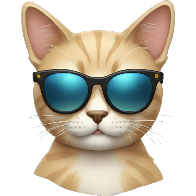 Cat with sunglasses emoji