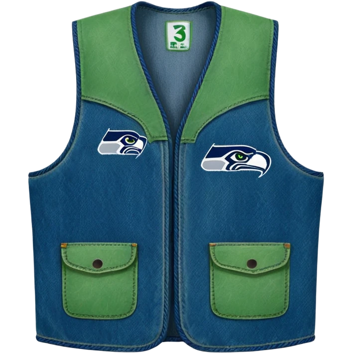 Seattle Seahawks Blue and Green Karate Vest emoji