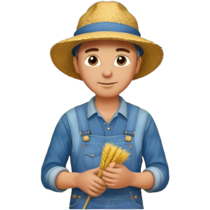farmer working in the field. emoji