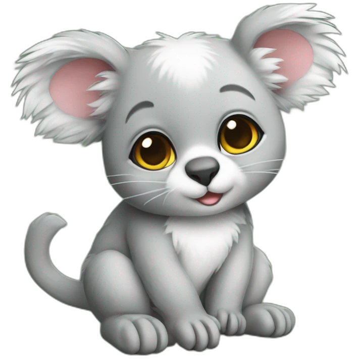 Koala cat realistic emoji