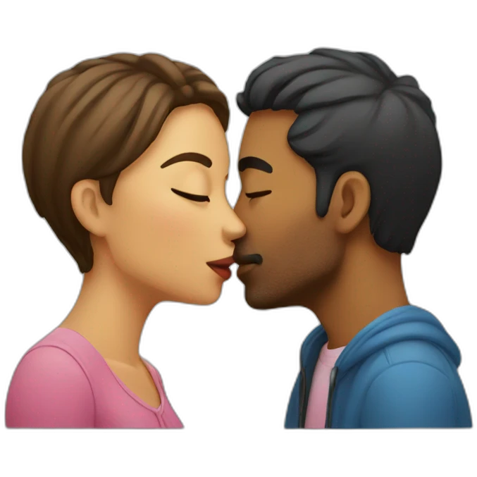 couple kissing emoji