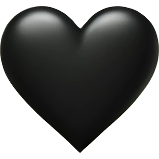 Black Heart with yellow background  emoji