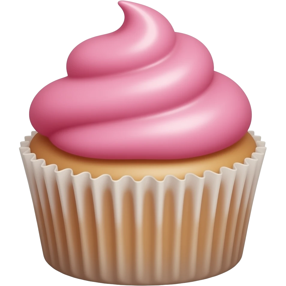 Cupcake with pink icing emoji