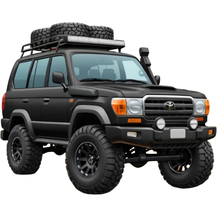 Modified Toyota landcr black color emoji