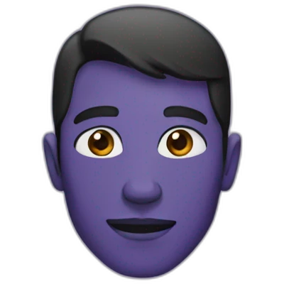 man with purple skin colour emoji