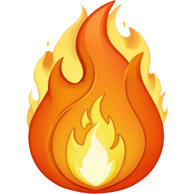 Flame flat  emoji