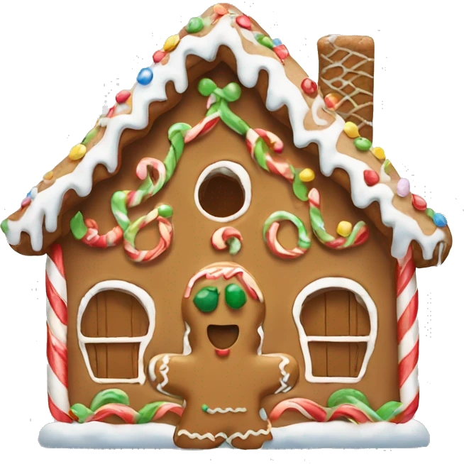Gingerbread house emoji