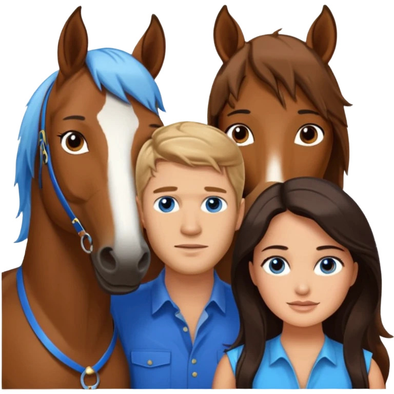 Remove rabbit ears from blue eyed trevor donovan with brown eyed danica mckellan and brown horse emoji