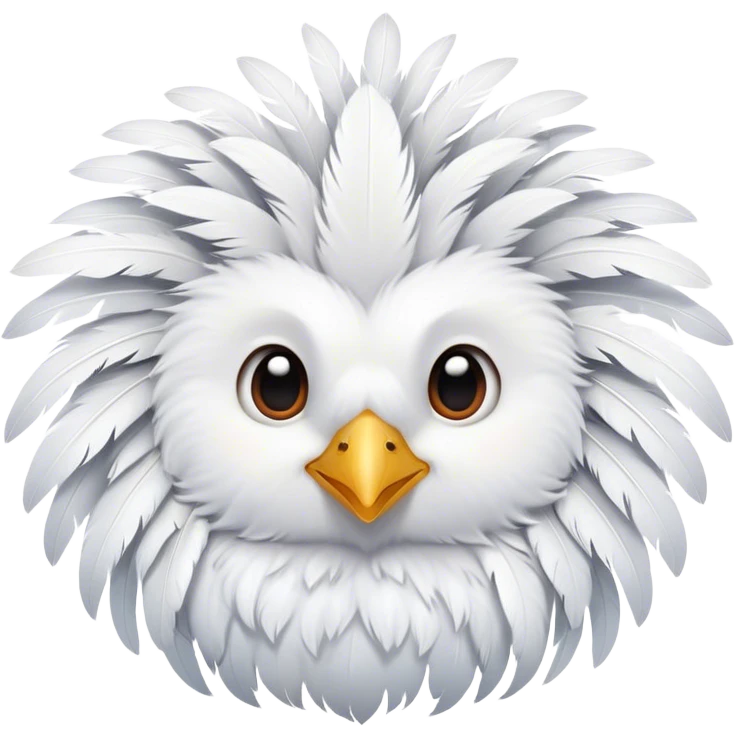 Cute white feathers emoji