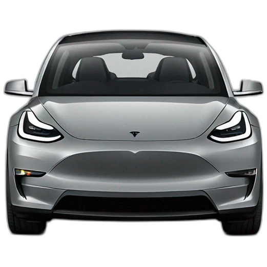 Tesla model y grey emoji