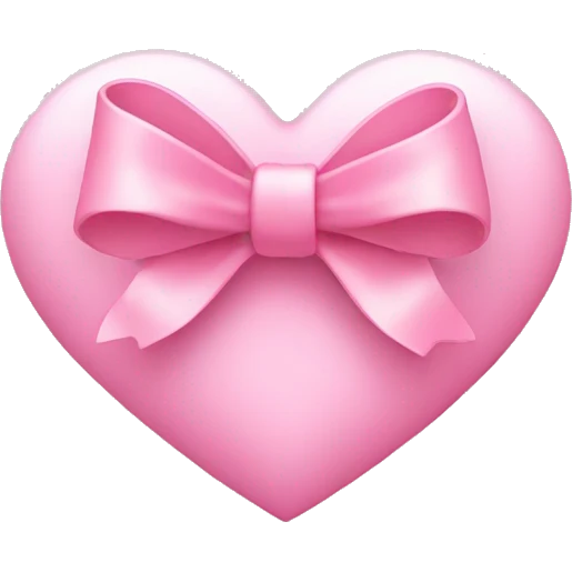 Pink bow over light pink heart emoji