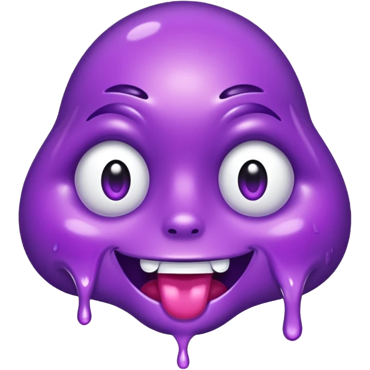Lustful purple goo face for  emoji