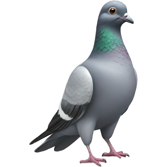 Pigeon doing fitness emoji