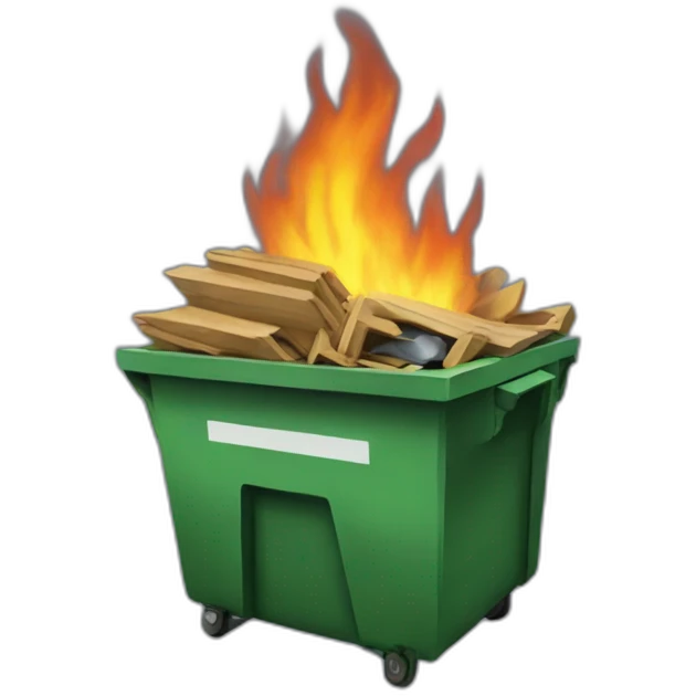 Dumpster fire emoji