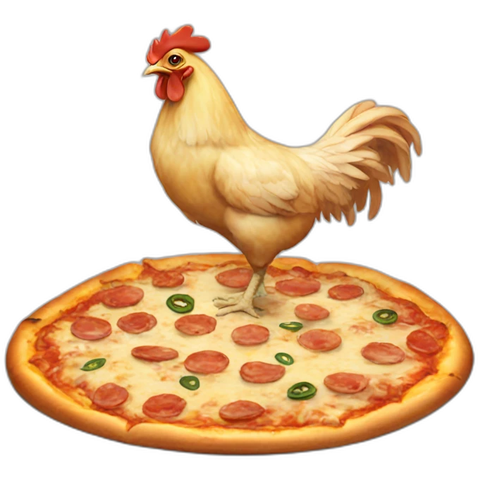 Chicken pizza emoji