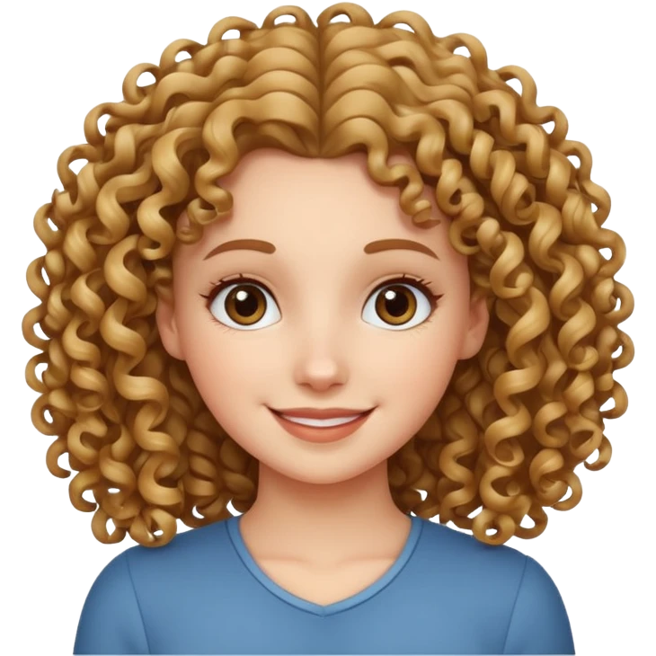 white girl with curly hair emoji