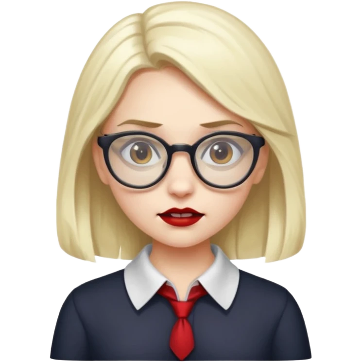 a vampire nerd girl emoji