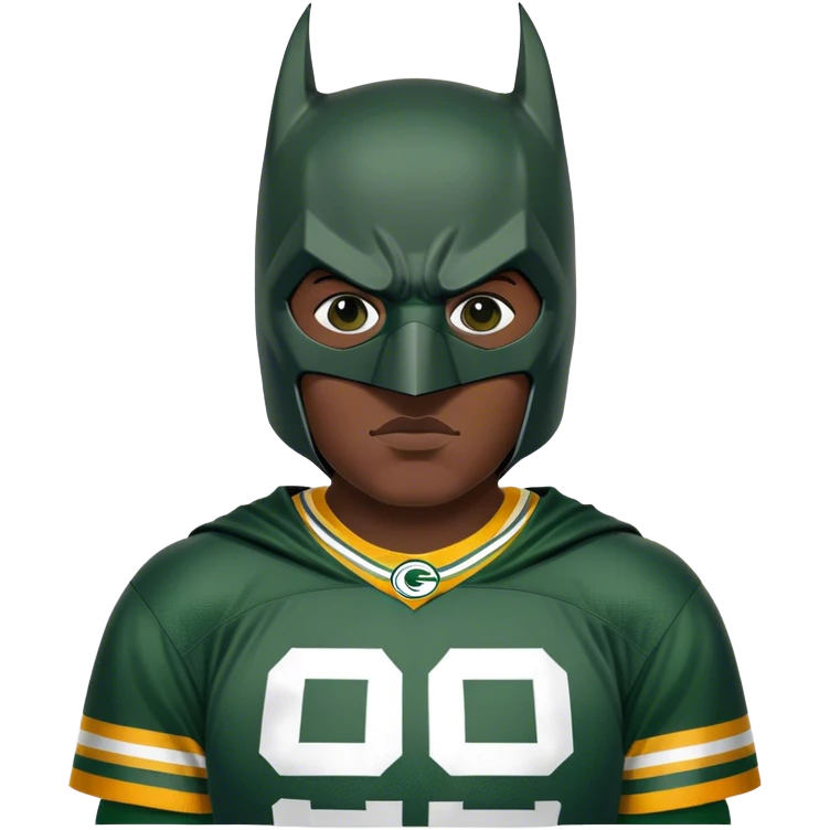 Batman as a Green Bay packers fan emoji