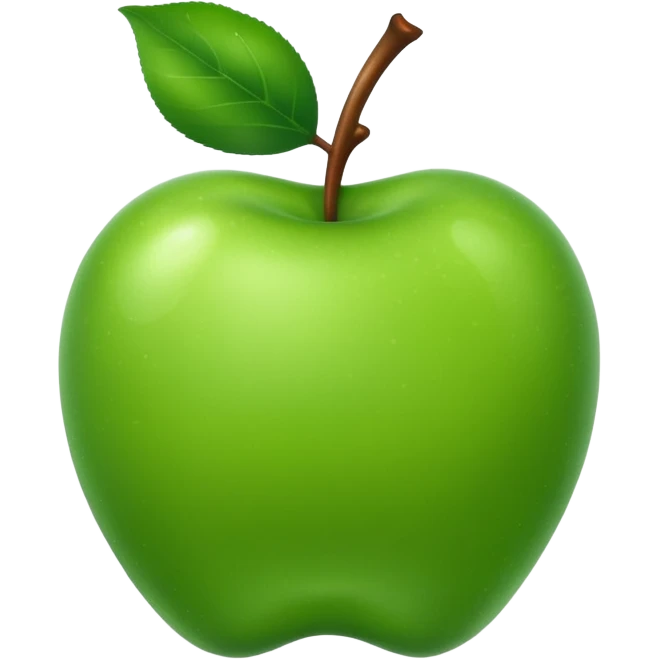 Green apple with leaf emoji
